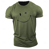 billiga Mäns grafiska t -shirt-Herr Grafiska tryck Abstrakt T-shirt Grafiska utslagsplatser 100 % bomull Kortärmad Grafisk Skjorta Heather Grey Svart Vit Bekväm t-shirt Utomhus Gata Modedesignerkläder