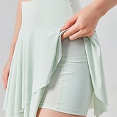 abordables Faldas y Skorts para Mujeres-Mujer Color sólido Falda casual Faldas de tenis con pantalones cortos Multi capa UPF50+ Dispersor de humedad Tenis Golf pepinillo Negro Blanco Amarillo Ropa de tenis