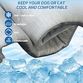 abordables Tapis de Refroidissement-Tapis rafraîchissant pour chien - lit rafraîchissant instantané pour chien &amp;chats non toxiques &amp;tapis rafraîchissant antidérapant lavable en machine pour l&#039;intérieur &amp;utilisation en voyage