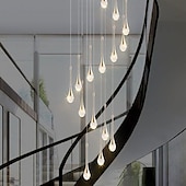 economico Lampadari-Lampada a sospensione a LED dimmerabile con 3/5/6/8/10/12/16/20 luci in cristallo per isola cucina moderna, illuminazione a sospensione regolabile per isola cucina, lampadario a LED nero oro per sala