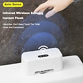 economico elettrodomestici-Dispositivo con sensore per scarico WC intelligente, sistema di scarico a induzione automatico senza contatto per kit di aggiornamento del serbatoio dell&#039;acqua del bagno