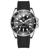 cheap Quartz Watches-901 Casual Men&#039;s Watch – Luminous Waterproof Wristwatch with Soft Silicone Strap and Date Display
