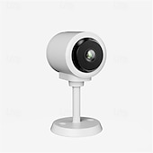 abordables Caméras IP d&#039;intérieur-Mini caméra de sécurité Wi-Fi 4K pour bébé – Surveillance nocturne intérieure sans fil avec contrôle par application et stockage sur carte SD