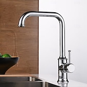 economico Rubinetti per lavello-Rubinetto da cucina - Monocomando un foro Galvanizzato Estraibile / Abbassabile Set centrale Retrò Vintage Kitchen Taps