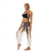 abordables Fondos-Retro Antiguo Boho Años 70 Pantalones Harem Pantalones de yoga Hippie Cintura elástica Pavo real Plumas Mujer Víspera de Todos los Santos Carnaval vacaciones en la playa Fiesta temática retro Festival