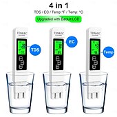 cheap Measuring Tools-Most Accurate So Far 4-in-1 Instant Read TDS Meter, Measures TDS, EC, &amp; Temperature (C/F) , Digital Water Testing Kit for Tap, Well, Pool, Hydroponics, Aquarium, RO/DI System White