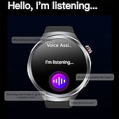 abordables Relojes inteligentes-Reloj inteligente et475 de 1,73&#039;&#039; con pantalla AMOLED, llamadas Bluetooth, emergencia SOS, modo multideportivo, detección de fatiga y sueño, corona giratoria y esfera redonda resistente al agua para hombre.