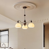 economico Luci a sospensione-Lampadario a sospensione a LED con 3/6/8 luci, stile moderno di metà secolo, E27, grande globo bianco Sputnik, lampada da soffitto vintage in ottone a filo, lampada a sospensione per isola da cucina,