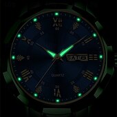 baratos Relógios Quartz-Dois mostradores romanos redondos com diamantes aquáticos, mostrador luminoso, relógio de casal ipx7 à prova d&#039;água, relógio de quartzo com calendário e data, pulseira de aço inoxidável elegante,