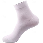 economico calzini da uomo-Per uomo 5 Paia Pacchi Multipli Calzini Calzini da Corsa Calzini Casual Nero Bianco Colore Semplice Vacanza Sport &amp; Outdoor Quotidiano Base Medio Primavera Autunno Moda Casual