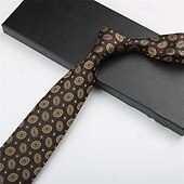 billiga Slipsar och flugor-Herr Slipsar Mode Affär Jacquard Geometrisk Bröllopsfest Dagliga kläder