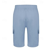 economico Vacanza-Per uomo Pantaloncini cargo Shorts Pantaloncini Estivi Coulisse Elastico in vita Multi-tasche Semplice Comodità Indossabile Lunghezza al ginocchio All&#039;aperto Sport Quotidiano Moda Casual Nero Bianco