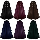 abordables Ropa de calle-Retro Antiguo Medieval siglo 17 Capa Doctor de plaga Mujer Víspera de Todos los Santos Mascarada Rendimiento Fiesta Adultos Capa