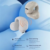 お買い得  ワイヤレスヘッドホン-オープンイヤークリップBluetoothヘッドフォンワイヤレススポーツイヤフォンアクティブノイズキャンセリングステレオサウンド長持ちバッテリーBluetooth 5.3ランニング＆ワークアウト用