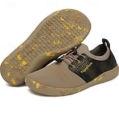 cheap Men&#039;s Sneakers-Men&#039;s Brown and Black Casual Athletic Shoes with Splash Detail – Lightweight Sport-Inspired Sneakers for Urban Wear and Outdoor Hikes