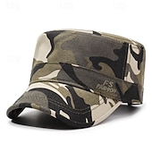 voordelige Herenhoeden-Voor heren Platte pet Zonnehoed Trucker Hoed Zwart Groen Polyesteri Modieus Casual Straat Dagelijks camouflage Verstelbaar Zonbescherming Ademend