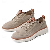 Χαμηλού Κόστους Ανδρικά Sneakers-Ανδρικά Αθλητικά Παπούτσια Τρέξιμο Περπάτημα Αθλητικό Καθημερινό ΕΞΩΤΕΡΙΚΟΥ ΧΩΡΟΥ PU Δέρμα Δίχτυ Αναπνέει Άνετο Αντιολισθητικό Δαντέλα μέχρι πάνω Μπλε Χακί Άνοιξη Φθινόπωρο Χειμώνας