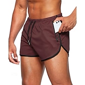baratos shorts ativos masculinos-Homens calções atléticos Calção Shorts de Corrida Shorts de Academia Esporte Diário Secagem Rápida Alta elasticidade Confortável Bolsos Com Cordão Cintura elástica Tecido Curto Ginástica Casual