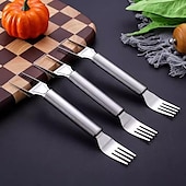 cheap Fruit &amp; Vegetable Tools-3 pcs Watermelon Knife, Melon Fork, Fruit Tool 2-in-1, Stainless Steel Silver Multiple items, Used for kitchen family camping