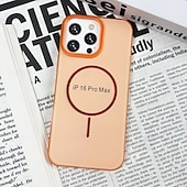 cheap iPhone Cases-Magnetic Phone Case for iPhone 16/15/14/13/12 Pro Max/Plus – Translucent PC Back Cover, MagSafe Compatible, Magnetic Adsorption, Wireless Charging Support