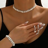 levne Sady šperků-Svatební šperky Soupravy 3 Napodobenina perel 1 x náhrdelník 1 x náramek Náušnice Dámské Elegantní Sladký Půvab Klasika láska Drahocenný Sada šperků Pro Svatební Narozeniny Dar