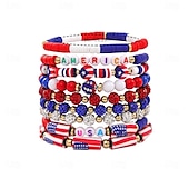 billige Kostymer for menn-USA Flagg armbånd Fritid Herre Dame Voksne Avslappet Festival Maskerade Uavhengighetsdag 4. juli Enkelt karnevalskostyme