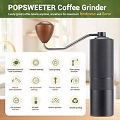 economico Accessori per il caffè-Macinacaffè manuale con macina in acciaio regolabile per cucina, utensile portatile per macinare il caffè espresso a mano