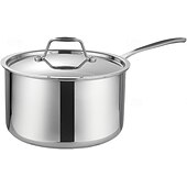abordables Ustensiles de cuisine-marmite à lait épaissie, marmite à trois couches en acier, corps de marmite extra épais intégré, marmite à poignée unique, marmite à soupe pour ragoût, marmite à soupe