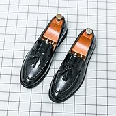halpa Puolimuodollinen-Miesten vaaleanharmaat nahkaiset slip-on-kengät tupsukoristeilla – mukavat ja tyylikkäät jalkineet puolivirallisiin tilaisuuksiin, rentoon työpäivään ja häihin