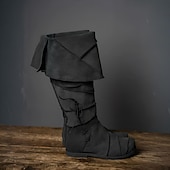 abordables Calzado-Medieval Renacimiento Zapatos Botas hasta la rodilla Botas planas de jazz Hombre Celta Pirata Víspera de Todos los Santos Mascarada Rendimiento LARP Feria Ren Adulto Zapatos