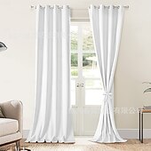 abordables Rideaux-Écran de fenêtre en coton lin de style moderne minimaliste à un panneau pour le salon la chambre la salle à manger le bureau rideau semi-transparent