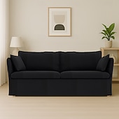 cheap Sofa Cover-Sofa Cover Suitable For BACKSÄLEN Sofa Solid Color Quilted Velvet Slipcovers