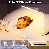 preiswerte Schreibtischlampen-LED-Schreibtischlampe mit Doppelkopf, dimmbare Touch-Steuerung und 5 Beleuchtungsmodi, zwei Schwenkarme, USB-Ladeanschlüsse, augenschonende Tischlampen für Klavier, Notenständer, Nägel, Zuhause &amp; Büro