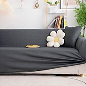 cheap Sofa Cover-Stretch Sofa Cover Slipcover Elastic Sectional Couch Armchair Loveseat 4 or 3 seater L shape Jacquard Grey Water Repellent Plain Solid Soft Durable Washable