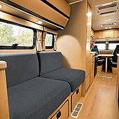 abordables Funda de sofá-Fundas de cojín para comedor de RV, de terciopelo elástico, para RV - Fundas elásticas para asientos de sofá para caravanas - Cómodas y duraderas para acampar y muebles de RV