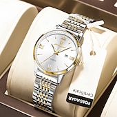 abordables Montres à quartz-Montre femme 706 en acier inoxydable étanche – design rétro ultra fin, cadran lumineux, montre-bracelet à quartz élégante pour le travail et le quotidien
