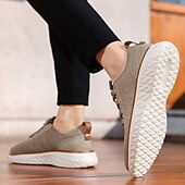 Χαμηλού Κόστους Ανδρικά Sneakers-Ανδρικά Αθλητικά Παπούτσια Τρέξιμο Περπάτημα Αθλητικό Καθημερινό ΕΞΩΤΕΡΙΚΟΥ ΧΩΡΟΥ PU Δέρμα Δίχτυ Αναπνέει Άνετο Αντιολισθητικό Δαντέλα μέχρι πάνω Μπλε Χακί Άνοιξη Φθινόπωρο Χειμώνας