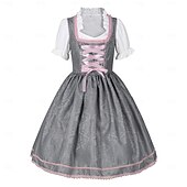 abordables Niños-Oktoberfest Vestidos Blusa con falda acampanada Mucama bávaro Alemán Munich prados Chica Fiesta Festival de Cerveza Paño de estilo tradicional