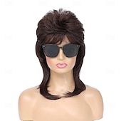 cheap Historical Wigs-Mullet Wigs for WomenJoe DirtEmo Wig80s 90s Costumes Fancy Party Accessory Cosplay Wig Halloween Man