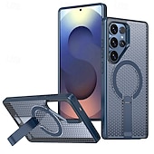 Χαμηλού Κόστους Samsung Θήκη-Μαγνητική θήκη τηλεφώνου για Samsung Galaxy S24/S23 Ultra Plus A55 A35 A25 A15 5g – βάση στήριξης TPU με δαχτυλίδι, υποστήριξη ασύρματης φόρτισης, γεωμετρικό σχέδιο