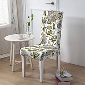 abordables Funda para silla de comedor-Funda para silla de comedor, funda para taburete, fundas de poliéster con estampado geométrico