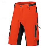baratos Clássico-Homens Shorts táticos Bermuda Cargo Calção Shorts de Trilha Bolso Com Zíper Bolso multi Bloco de cor Conforto Vestível Comprimento do joelho Ao ar livre Esporte Diário Moda Casual Preto Azul Marinho