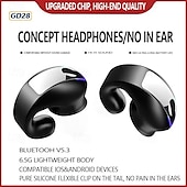 baratos Auscultadores TWS True Wireless-Fones de ouvido com clipe de orelha GD28 verdadeiramente sem fio Bluetooth 5.3 – Fones de ouvido leves TWS para esportes com microfone som HiFi controle por toque longa duração da bateria para iOS e
