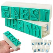 お買い得  事務用品-ゴム製ヘッドナンバースタンプセット - 取り外し可能な大型の0～9桁のアラビア数字スタンプ。DIYクラフトカード作りに最適な組み合わせナンバースタンプ。