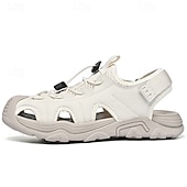 preiswerte Outdoor-Sandalen-Herrensandalen – weiße Outdoor-Wassersport-Sandalen mit verstellbaren Riemen und atmungsaktivem Mesh für Wander-, Strand- und Sommerabenteuer