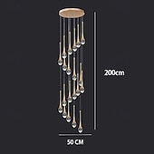 economico Lampadari-Lampada a sospensione a LED dimmerabile con 3/5/6/8/10/12/16/20 luci in cristallo per isola cucina moderna, illuminazione a sospensione regolabile per isola cucina, lampadario a LED nero oro per sala