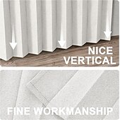 cheap Door Curtains-1 Linen Textured Magnetic Folding Room Divider Curtain, Blackout Curtain Closet Door Curtain Invisible for Bedroom Room Living Room No Puching or Tools