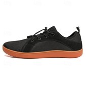 economico Sneakers da uomo-Sneakers da uomo in maglia grigia con suola arancione: scarpe casual traspiranti e leggere per spostamenti quotidiani, passeggiate e attività all&#039;aperto