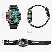 Недорогие Смарт-часы-Умные часы kt80, 1,46-дюймовый дисплей HD, спортивные часы для активного отдыха с напоминанием о звонках, фонариком, датчиком ультрафиолета, водонепроницаемые, более 100 режимов, корпус 48 мм