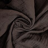 preiswerte Ausgefallene Kleider-Damen Midikleid Freizeitkleid Baumwoll-Leinenkleid Mode Modern Urlaub Täglich Ferien Normale Passform Einfach Langarm V Ausschnitt Braun Sommer
